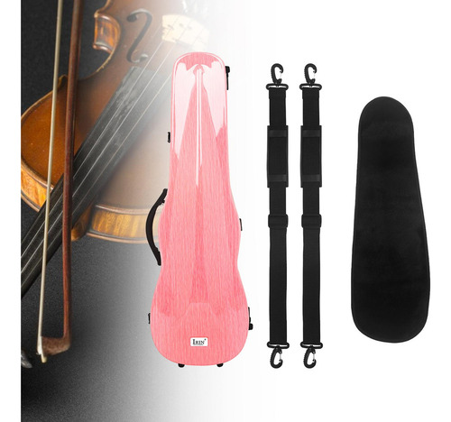 Estuche For Violín 4/4, Correas Ajustables Con Higrómetro