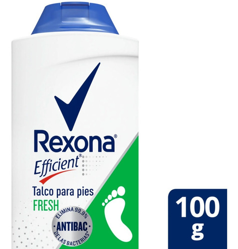 Rexona Efficient Fresh Talco Para Pies Antibacterial 100g