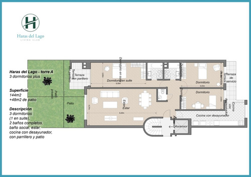 Venta Aptos. Haras Del Lago 3 Dormitorios