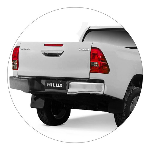 Imagem 6 de 8 de Ponteira Parachoque Traseira Hilux 2018 2019 Cromado Bepo