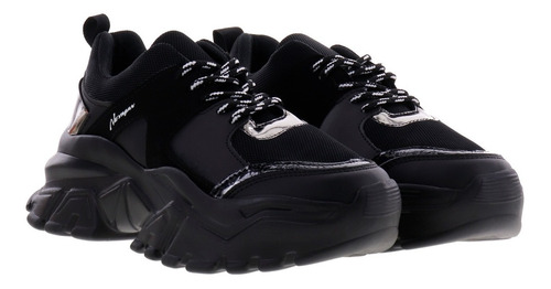 Imagen 3 de 4 de Tenis Sneakers Modernos De Plataforma Chunky Mujer