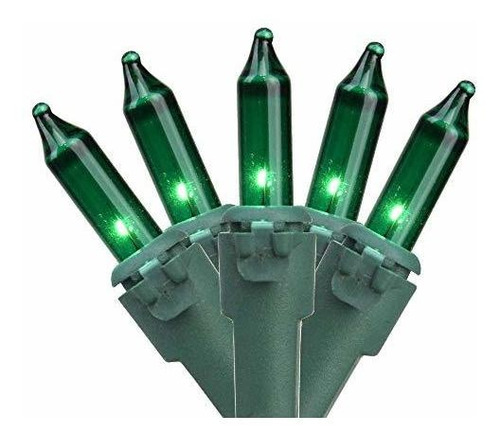 Juego Northlight De 100 Luces Mini Navideñas Verdes De 2,5