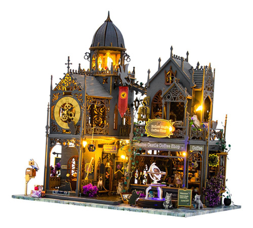 Casa De Bonecas Montar Kit De Madeira Em Miniatura Casa De