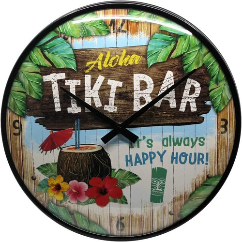 Nostalgic-art Tiki Bar 51093 - Reloj De Pared (31 Cm)