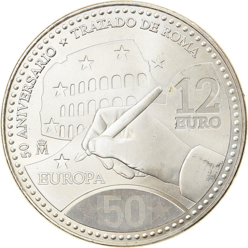 Moneda De 12 Euros España 2007- Plata S/c