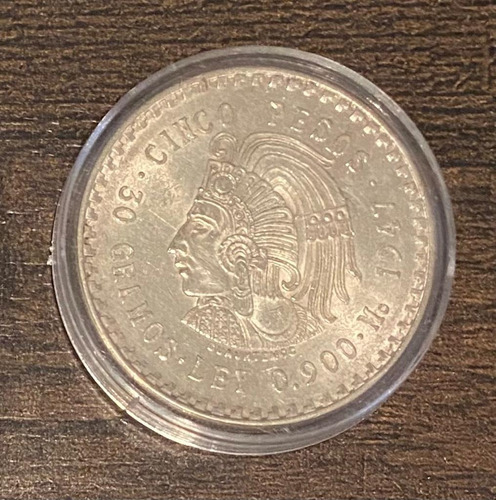 5 Pesos Cuauhtemoc 1947 Plata Ley .900 Bu Nueva !