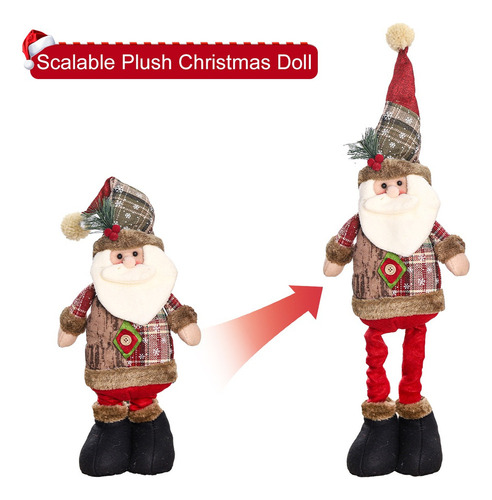 New Muñeca Elástica De Papá Noel, Decoración Navideña,