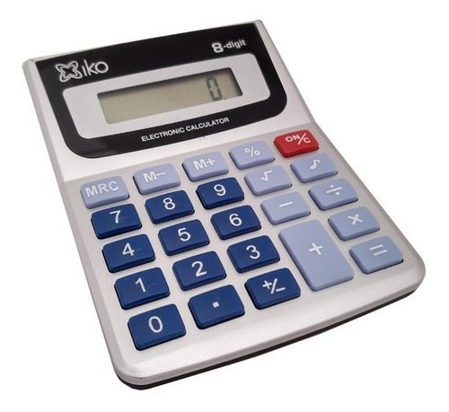 Imagen 2 de 7 de Calculadora Electronica 8 Digitos Gris Escuelas Oficina