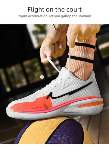 Zapatillas Altas De Entrenamiento De Baloncesto De Cuero Par