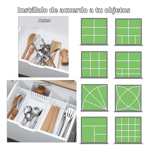 Organizadores De Cajones, Set De 12 Separadores Prácticos