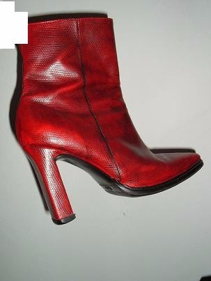 Bellas Botas S/cuero Reptil-croco Roja C/media.t 37-38.unica