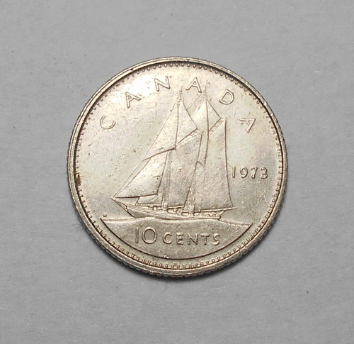 Canadá 10 Cents 1973 - Elizabeth Il - Km#77