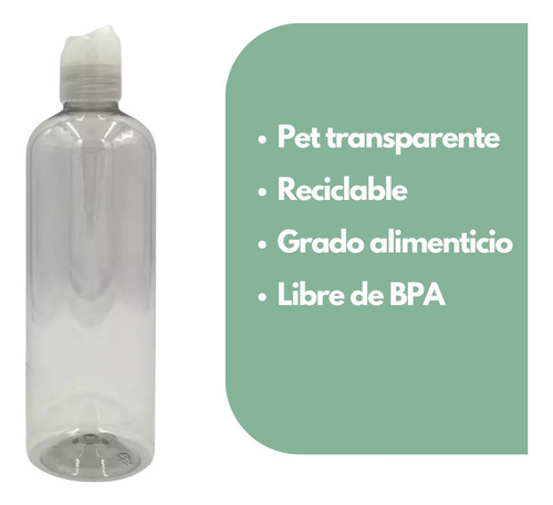 Botella Pet Boston 1 Litro Con Tapa Disc Top 100 Pz Envase