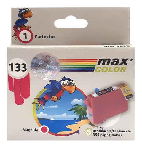 Cartucho Maxcolor Magenta Compatible Epson Tx123 T133320