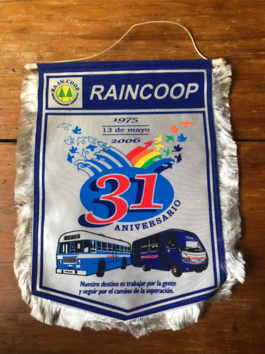 Antiguo Banderin Omnibus Raincoop 31 Años