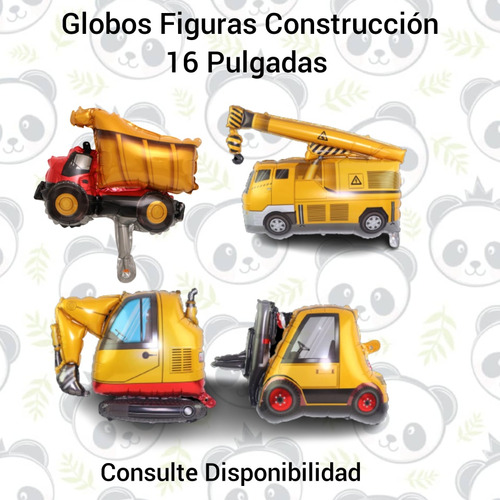 Globos Figuras Construcción 16 Pulgadas / Excavadora / Grua