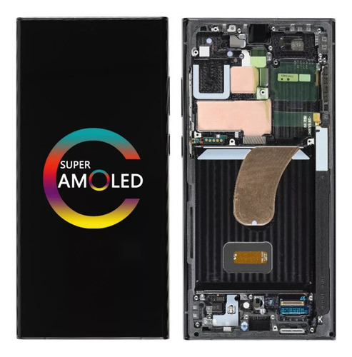 Uma Tela Lcd Amoled Com Moldura Para Samsung S23 Ultra