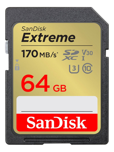 Tarjeta Sandisk 64gb 170mb Extreme Memoria Sdxc Clase 10 4k