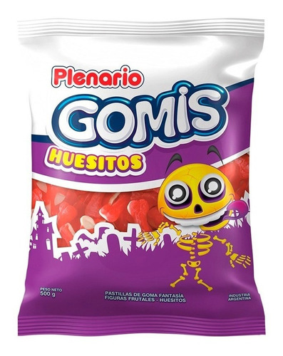 Gomitas Con Forma Plenario Huesitos Gomis Bolsa Por 500 Gr