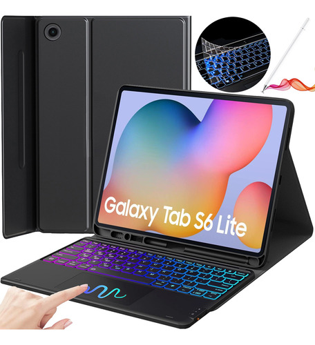 Funda Teclado Táctil Iluminado Para Galaxy Tab S6 Lite 10.4