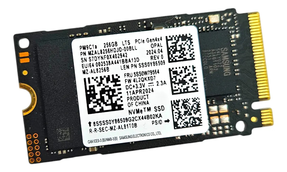 Ssd Nvme M.2 2242 256gb Samsung Pcie Gen4x4 Pm9c1a C/ Ciclos Preto