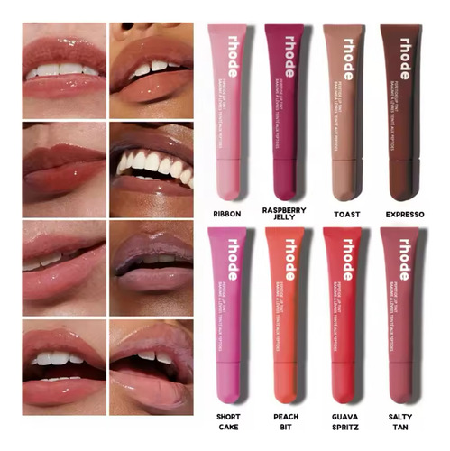 Set 4 Lip Gloss Tinte Labial Engrosador Labios Peptídico