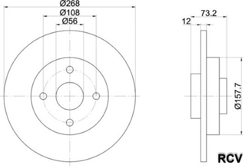 Disco Frenos Der/izq Trasera Para Peugeot 3008   2011