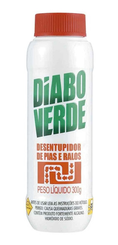 Kit 2 Uni Desentupidor De Pias Ralos Vasos 300g Diabo Verde 