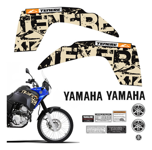 Adesivos Moto Yamaha Tenere 250 2013 Kit Completo
