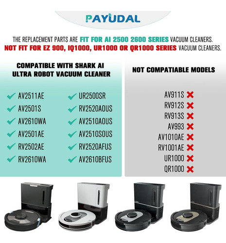 Piezas De Repuesto Para Shark Ai Av2511ae Av2501s Av2610w...