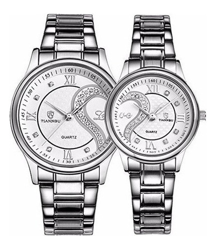 Valentines Romantic Pair His Y Sus Relojes De Pulsera Silver