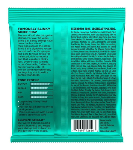 Encordado Ernie Ball Guitarra Electrica P02626 12 56 Noteven