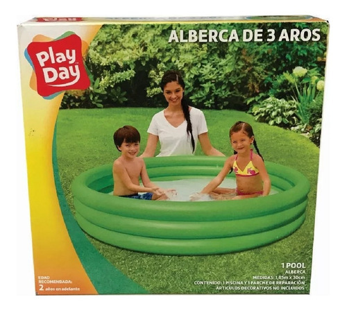 Inflable 3 Aros  Alberca Play Day 1.65m X 30cm Envío Gratis!