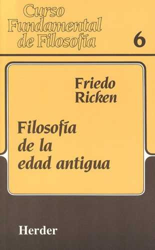 Libro Filosofía De La Edad Antigua. Curso Fundamental De Fi