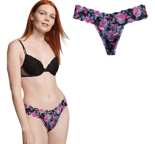 Victorias Secret Pack 5 Tangas De Encaje Varios Colores
