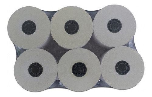 Rollo De Papel Autocopiable Qian Anjet 6 Pzas, 76 Mm X 70 Mm (qcba767006) Color Blanco