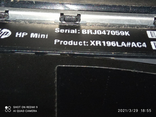Tela Netbook Hp 10.1 Mod 110-3130br (Usado)