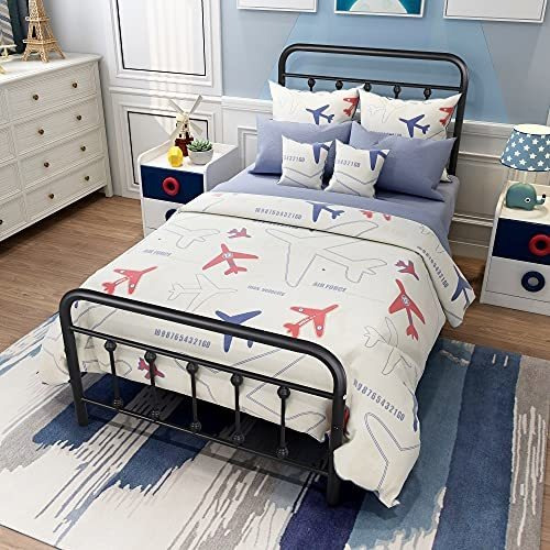 Marco De Cama De Metal Estilo Vintage Victoriano Con Platafo