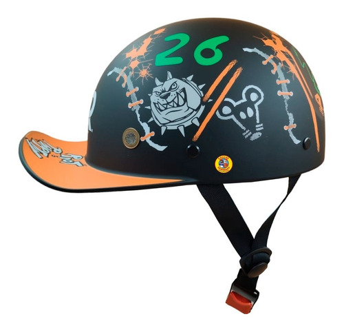 Casco Niño Niña Tipo Gorra Moto Bici Skate Retro Chopper