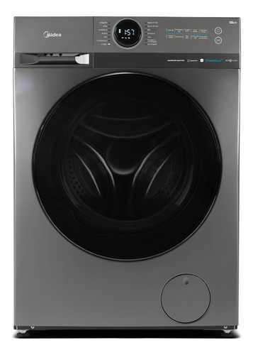 Lavarropas Midea Inverter Smart 8kg Mf200w80wb/t-a1- Titanio Color Gris oscuro