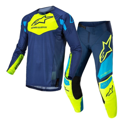 Conjunto Motocross Alpinestars Youth Racer Factory 2022 Qpg 