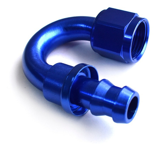 Acople Conexión Push On Hose 180° An6 Azul Ftx Fueltech