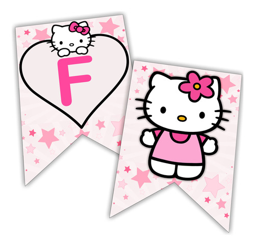 Banderines Cumpleaños Imprimibles Hello Kitty
