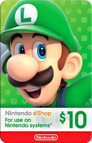 Tarjeta Nintendo Eshop 10 Dolares (usa)
