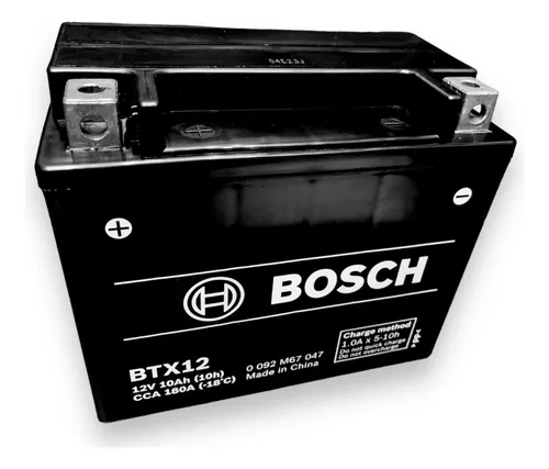 Bateria Moto Bosch Btx12 = Ytx12 12v 10ah Suzuki 650