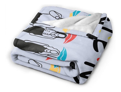 Frazada Friends Amigos Polar Suave Mod Individual Color Umbrella White