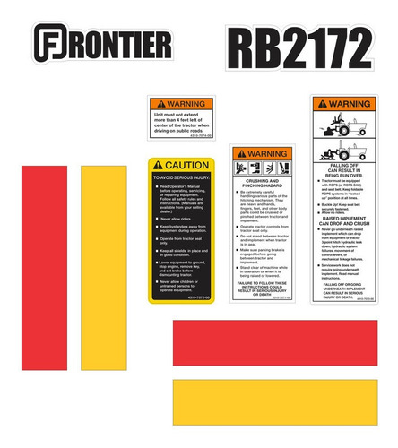 Calcomanias Para Frontier Rb2172 Cuchilla