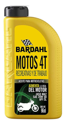 Aceite Lubricante Motocicletas 4t Jaso Ma2 946ml Bardahl
