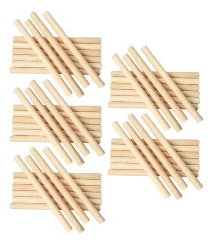 50 Uds. Palos De Madera Sin Pintar, Palitos De Madera Para