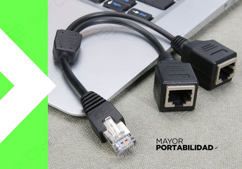 Imagen 6 de 10 de Adaptador Rj45 Splitter Divisor Red Cable Ethernet Lan 1x2